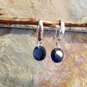 Beautiful blue CZ earrings. NWOT